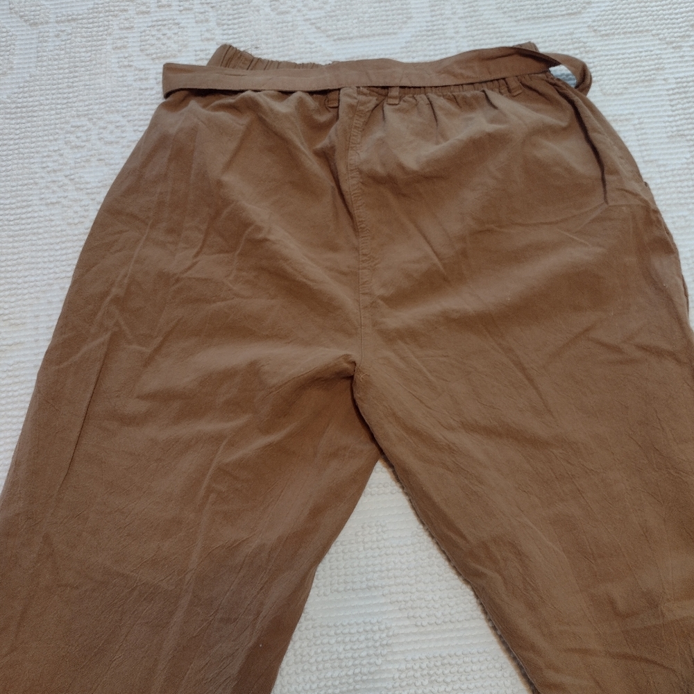 Casual Corner Brown Straight Leg Pants 100% Cotton - Picture 7 of 7